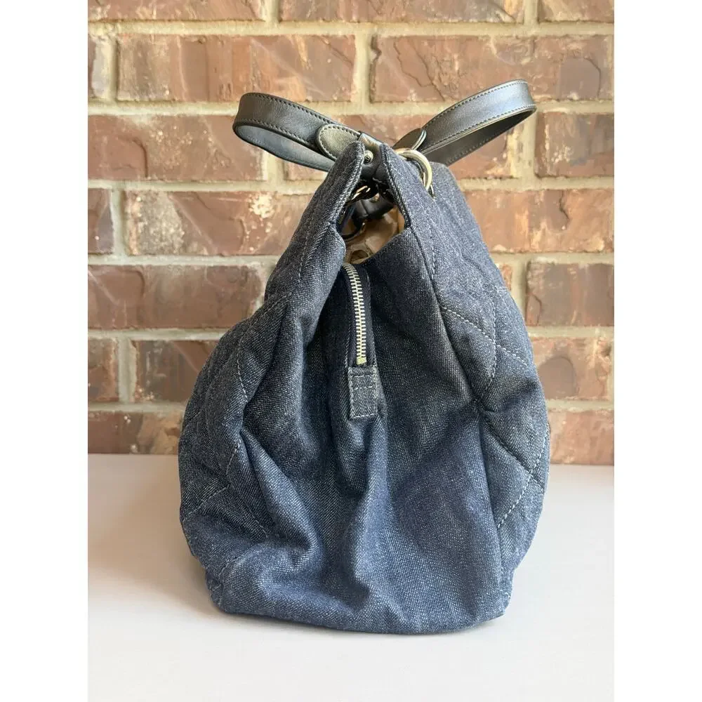 Chanel Timeless CC Soft Zip Tote Quilted Denim 25474